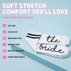 image:imageFunky Junque Bride Crew Socks Bachelorette Wedding Party Gift  Soft crewlength bride socks with chic bridal design for bachelorette parties spa days showers amp weddingsBride White