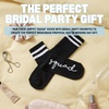 image:imageFunky Junque Bride Crew Socks Bachelorette Wedding Party Gift  Soft crewlength bride socks with chic bridal design for bachelorette parties spa days showers amp weddingsSquad Black