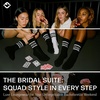 image:imageFunky Junque Bride Squad Crew Socks Bridal Party Bachelorette Squad Set  Cotton crewlength socks with white bride lettering for bachelorette parties bridal showers weddings amp squad keepsakes6 Pack  1 Bride  5 Squad