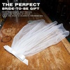 image:imageFunky Junque Bride to Be Veil Satin Tulle Bachelorette Headpiece  Doublelayered tulle veil with Bride To Be embroidery for bachelorette parties bridal showers photos amp keepsakesSatin Batwing Bow Shoulder Veil