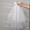 image:imageFunky Junque Bride to Be Veil Satin Tulle Bachelorette Headpiece  Doublelayered tulle veil with Bride To Be embroidery for bachelorette parties bridal showers photos amp keepsakesSatin Bow W Pearls