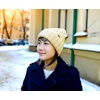 image:imageFunky Junque Chunky Knit Wool Beanie for Men and Women Warm Winter Hat Unisex Stretchable Cuffed Ski CapBeige