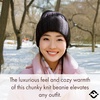 image:imageFunky Junque Chunky Knit Wool Beanie for Men and Women Warm Winter Hat Unisex Stretchable Cuffed Ski CapBlack
