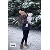 image:imageFunky Junque Double Pom Pom Baby Beanie  Newborn Girl Winter Hat 012 Months Cute Cozy Knit Infant Beanies for Cold Weather2 Pack  Black  Ivory  Double Pom