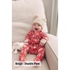 image:imageFunky Junque Double Pom Pom Baby Beanie  Newborn Girl Winter Hat 012 Months Cute Cozy Knit Infant Beanies for Cold Weather2 Pack Pale Pink  Heather Grey  Double Pom
