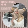 image:imageFunky Junque Double Pom Pom Baby Beanie  Newborn Girl Winter Hat 012 Months Cute Cozy Knit Infant Beanies for Cold WeatherBeige  Diagonal Basketweave Pattern  Double Pom Pom