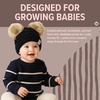 image:imageFunky Junque Double Pom Pom Baby Beanie  Newborn Girl Winter Hat 012 Months Cute Cozy Knit Infant Beanies for Cold WeatherBlack  Faux Fur Pom 2 Pom