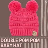 image:imageFunky Junque Double Pom Pom Baby Beanie  Newborn Girl Winter Hat 012 Months Cute Cozy Knit Infant Beanies for Cold WeatherCandy Pink  Double Pom