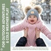 image:imageFunky Junque Double Pom Pom Baby Beanie  Newborn Girl Winter Hat 012 Months Cute Cozy Knit Infant Beanies for Cold WeatherDiagonal Basketweave Pattern  Heather Grey 2 Pom