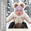 image:imageFunky Junque Double Pom Pom Baby Beanie  Newborn Girl Winter Hat 012 Months Cute Cozy Knit Infant Beanies for Cold WeatherDiagonal Basketweave Pattern  Lavender 2 Pom