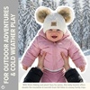image:imageFunky Junque Double Pom Pom Baby Beanie  Newborn Girl Winter Hat 012 Months Cute Cozy Knit Infant Beanies for Cold WeatherDiagonal Basketweave Pattern  White Double Pom