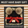 image:imageFunky Junque Double Pom Pom Baby Beanie  Newborn Girl Winter Hat 012 Months Cute Cozy Knit Infant Beanies for Cold WeatherDiagonal Basketweave Pattern  Black 2 Pom