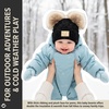 image:imageFunky Junque Double Pom Pom Baby Beanie  Newborn Girl Winter Hat 012 Months Cute Cozy Knit Infant Beanies for Cold WeatherDiagonal Basketweave Pattern  Black 2 Pom