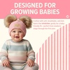 image:imageFunky Junque Double Pom Pom Baby Beanie  Newborn Girl Winter Hat 012 Months Cute Cozy Knit Infant Beanies for Cold WeatherDiagonal Basketweave Pattern  Pink 2 Pom