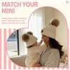 image:imageFunky Junque Double Pom Pom Baby Beanie  Newborn Girl Winter Hat 012 Months Cute Cozy Knit Infant Beanies for Cold WeatherDiagonal Basketweave Pattern  White Double Pom