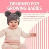 image:imageFunky Junque Double Pom Pom Baby Beanie  Newborn Girl Winter Hat 012 Months Cute Cozy Knit Infant Beanies for Cold WeatherHeather Grey  Double Pom