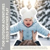 image:imageFunky Junque Double Pom Pom Baby Beanie  Newborn Girl Winter Hat 012 Months Cute Cozy Knit Infant Beanies for Cold WeatherIvory  Double Pom