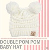 image:imageFunky Junque Double Pom Pom Baby Beanie  Newborn Girl Winter Hat 012 Months Cute Cozy Knit Infant Beanies for Cold WeatherIvory  Double Pom