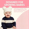 image:imageFunky Junque Double Pom Pom Baby Beanie  Newborn Girl Winter Hat 012 Months Cute Cozy Knit Infant Beanies for Cold WeatherIvory  Double Pom