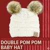 image:imageFunky Junque Double Pom Pom Baby Beanie  Newborn Girl Winter Hat 012 Months Cute Cozy Knit Infant Beanies for Cold WeatherIvory  Faux Fur Pom 2 Pom