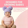 image:imageFunky Junque Double Pom Pom Baby Beanie  Newborn Girl Winter Hat 012 Months Cute Cozy Knit Infant Beanies for Cold WeatherLavender  Ear Flap W Double Faux Fur Pom