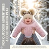 image:imageFunky Junque Double Pom Pom Baby Beanie  Newborn Girl Winter Hat 012 Months Cute Cozy Knit Infant Beanies for Cold WeatherLeopard  Beige Double Pom