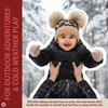 image:imageFunky Junque Double Pom Pom Baby Beanie  Newborn Girl Winter Hat 012 Months Cute Cozy Knit Infant Beanies for Cold WeatherLeopard  Latte 2 Pom