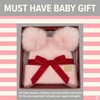 image:imageFunky Junque Double Pom Pom Baby Beanie  Newborn Girl Winter Hat 012 Months Cute Cozy Knit Infant Beanies for Cold WeatherLight Pink  Ear Flap W Double Faux Fur Pom