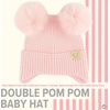image:imageFunky Junque Double Pom Pom Baby Beanie  Newborn Girl Winter Hat 012 Months Cute Cozy Knit Infant Beanies for Cold WeatherLight Pink  Ear Flap W Double Faux Fur Pom