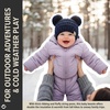 image:imageFunky Junque Double Pom Pom Baby Beanie  Newborn Girl Winter Hat 012 Months Cute Cozy Knit Infant Beanies for Cold WeatherNavy  Double Pom