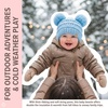 image:imageFunky Junque Double Pom Pom Baby Beanie  Newborn Girl Winter Hat 012 Months Cute Cozy Knit Infant Beanies for Cold WeatherPale Blue  Double Pom