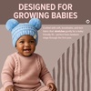 image:imageFunky Junque Double Pom Pom Baby Beanie  Newborn Girl Winter Hat 012 Months Cute Cozy Knit Infant Beanies for Cold WeatherPale Blue  Double Pom