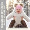 image:imageFunky Junque Double Pom Pom Baby Beanie  Newborn Girl Winter Hat 012 Months Cute Cozy Knit Infant Beanies for Cold WeatherPale Pink  Faux Fur Pom 2 Pom