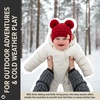 image:imageFunky Junque Double Pom Pom Baby Beanie  Newborn Girl Winter Hat 012 Months Cute Cozy Knit Infant Beanies for Cold WeatherRed  Double Pom