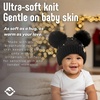 image:imageFunky Junque Double Pom Pom Baby Beanie  Newborn Girl Winter Hat 012 Months Cute Cozy Knit Infant Beanies for Cold WeatherSequin  Black