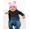 image:imageFunky Junque Double Pom Pom Baby Beanie  Newborn Girl Winter Hat 012 Months Cute Cozy Knit Infant Beanies for Cold WeatherTie Dye  Baby PinkWhite  Double Pom