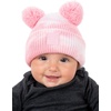 image:imageFunky Junque Double Pom Pom Baby Beanie  Newborn Girl Winter Hat 012 Months Cute Cozy Knit Infant Beanies for Cold WeatherTie Dye  Baby PinkWhite  Double Pom