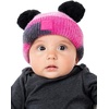image:imageFunky Junque Double Pom Pom Baby Beanie  Newborn Girl Winter Hat 012 Months Cute Cozy Knit Infant Beanies for Cold WeatherTie Dye  BlackHot Pink  Double Pom