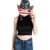 image:imageFunky Junque Embroidered Band Decorative Cowgirl Hat  Patriotic straw cowboy hat with breathable woven design stretchy fit and sun protection for rodeos festivals amp moreAmerican Flag W Star Studs