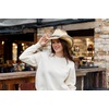 image:imageFunky Junque Embroidered Band Decorative Cowgirl Hat  Patriotic straw cowboy hat with breathable woven design stretchy fit and sun protection for rodeos festivals amp moreStar Buckle W Weaved Trim
