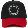 image:imageFunky Junque Embroidered Circle City Trucker Hat Mens Snapback Cap  Cotton trucker cap with embroidered city graphic for game day sports gifting amp everyday street styleChicago  RedBlack