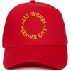 image:imageFunky Junque Embroidered Circle City Trucker Hat Mens Snapback Cap  Cotton trucker cap with embroidered city graphic for game day sports gifting amp everyday street styleKansas City  Red