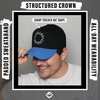 image:imageFunky Junque Embroidered Circle City Trucker Hat Mens Snapback Cap  Cotton trucker cap with embroidered city graphic for game day sports gifting amp everyday street styleDetroit  BlackBlue