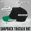 image:imageFunky Junque Embroidered Circle City Trucker Hat Mens Snapback Cap  Cotton trucker cap with embroidered city graphic for game day sports gifting amp everyday street styleBoston  GreenBlack