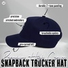 image:imageFunky Junque Embroidered Circle City Trucker Hat Mens Snapback Cap  Cotton trucker cap with embroidered city graphic for game day sports gifting amp everyday street styleNew York  Navy