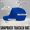 image:imageFunky Junque Embroidered Circle City Trucker Hat Mens Snapback Cap  Cotton trucker cap with embroidered city graphic for game day sports gifting amp everyday street styleNew York  BlueOrange