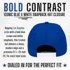 image:imageFunky Junque Embroidered Circle City Trucker Hat Mens Snapback Cap  Cotton trucker cap with embroidered city graphic for game day sports gifting amp everyday street styleLos Angeles  Blue