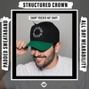 image:imageFunky Junque Embroidered Circle City Trucker Hat Mens Snapback Cap  Cotton trucker cap with embroidered city graphic for game day sports gifting amp everyday street styleBoston  GreenBlack