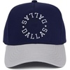 image:imageFunky Junque Embroidered Circle City Trucker Hat Mens Snapback Cap  Cotton trucker cap with embroidered city graphic for game day sports gifting amp everyday street styleDallas  NavySilver