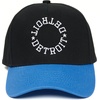 image:imageFunky Junque Embroidered Circle City Trucker Hat Mens Snapback Cap  Cotton trucker cap with embroidered city graphic for game day sports gifting amp everyday street styleDetroit  BlackBlue